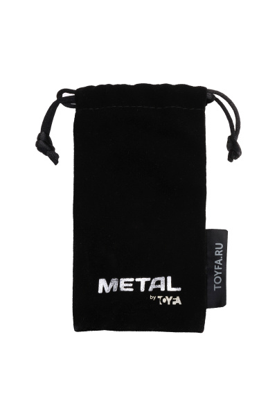 Анальная втулка TOYFA Metall, мателл,серебряная с фиолетовым кристаллом, 8 см, Ø 3 см, 165 гр